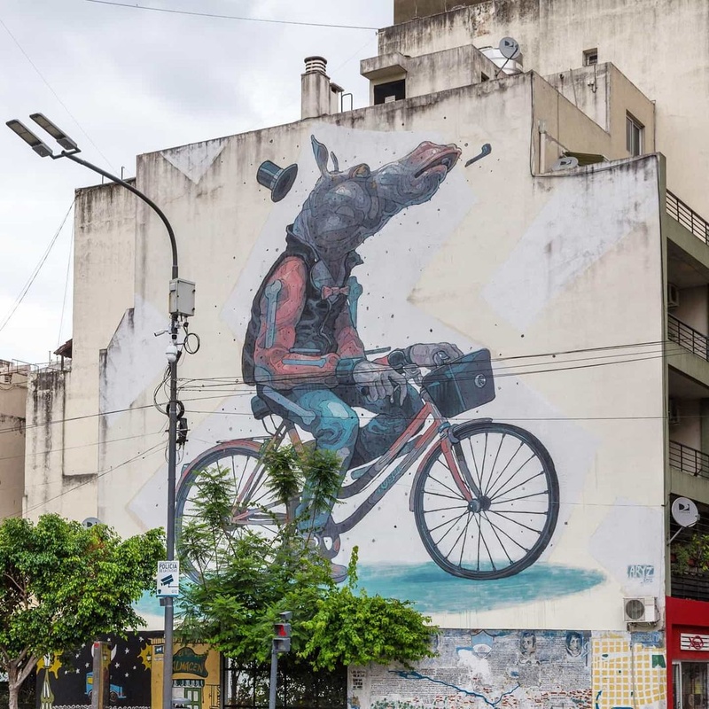 mural in AAR by artist Aryz.