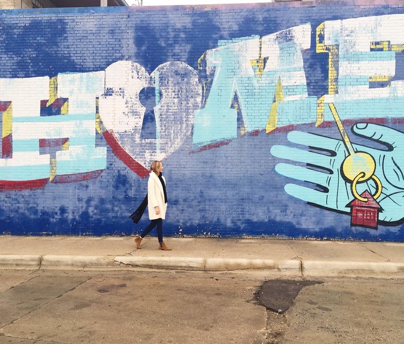 mural in Chicago by artist Nick Adam. Tagged: lettering