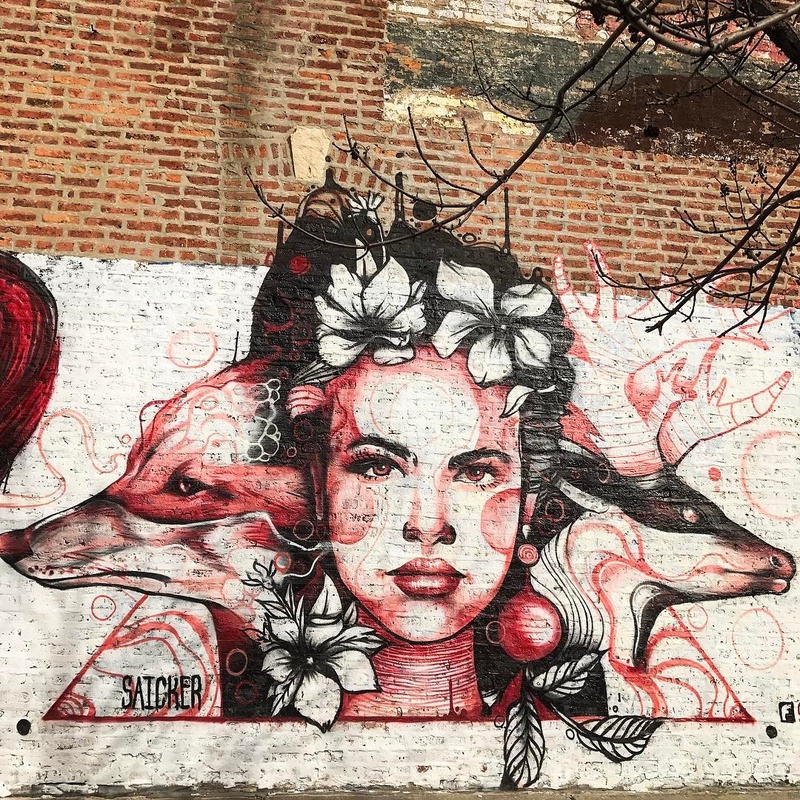 mural in Chicago by artist Saicker.