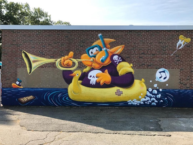 mural in Worcester by artist Big Teeff.