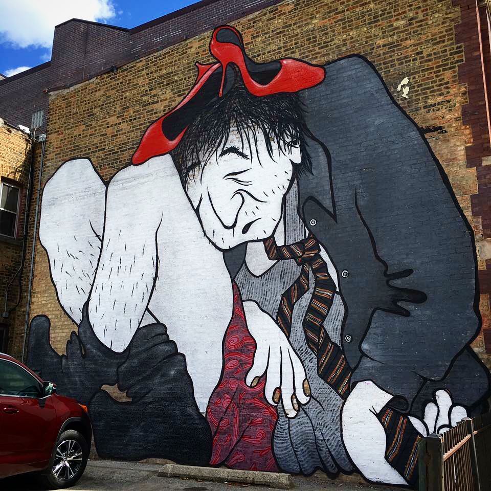 mural in Chicago by artist Ella & Pitr.