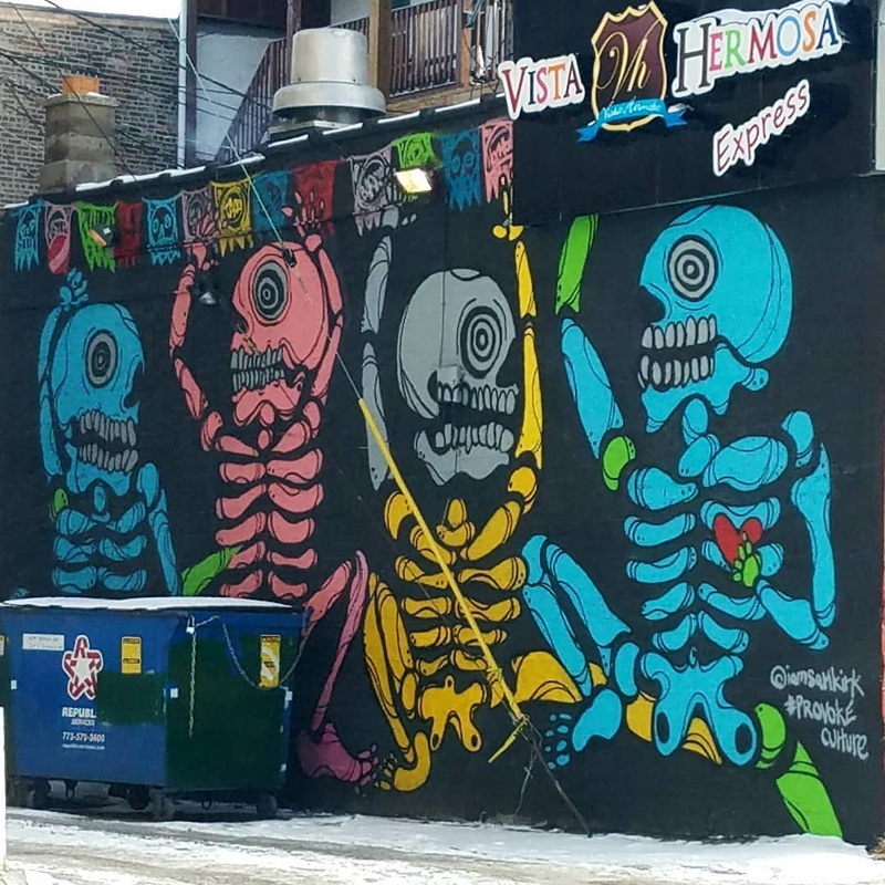 mural in Chicago by artist Sam Kirk.