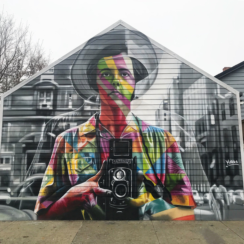 mural in Chicago by artist Eduardo Kobra. Tagged: Vivian Maier
