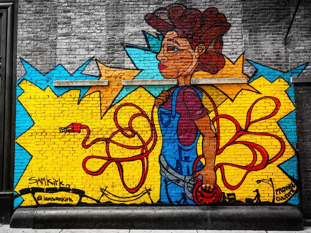 mural in Chicago by artist Sam Kirk.