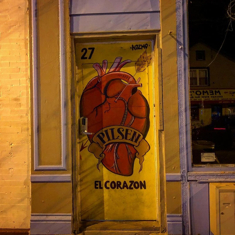 mural in Chicago by artist KOZMO. Tagged: Loteria