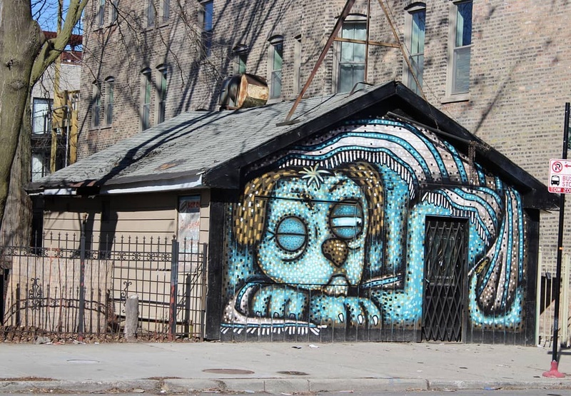 mural in Chicago by artist Sick Fisher. Tagged: animals