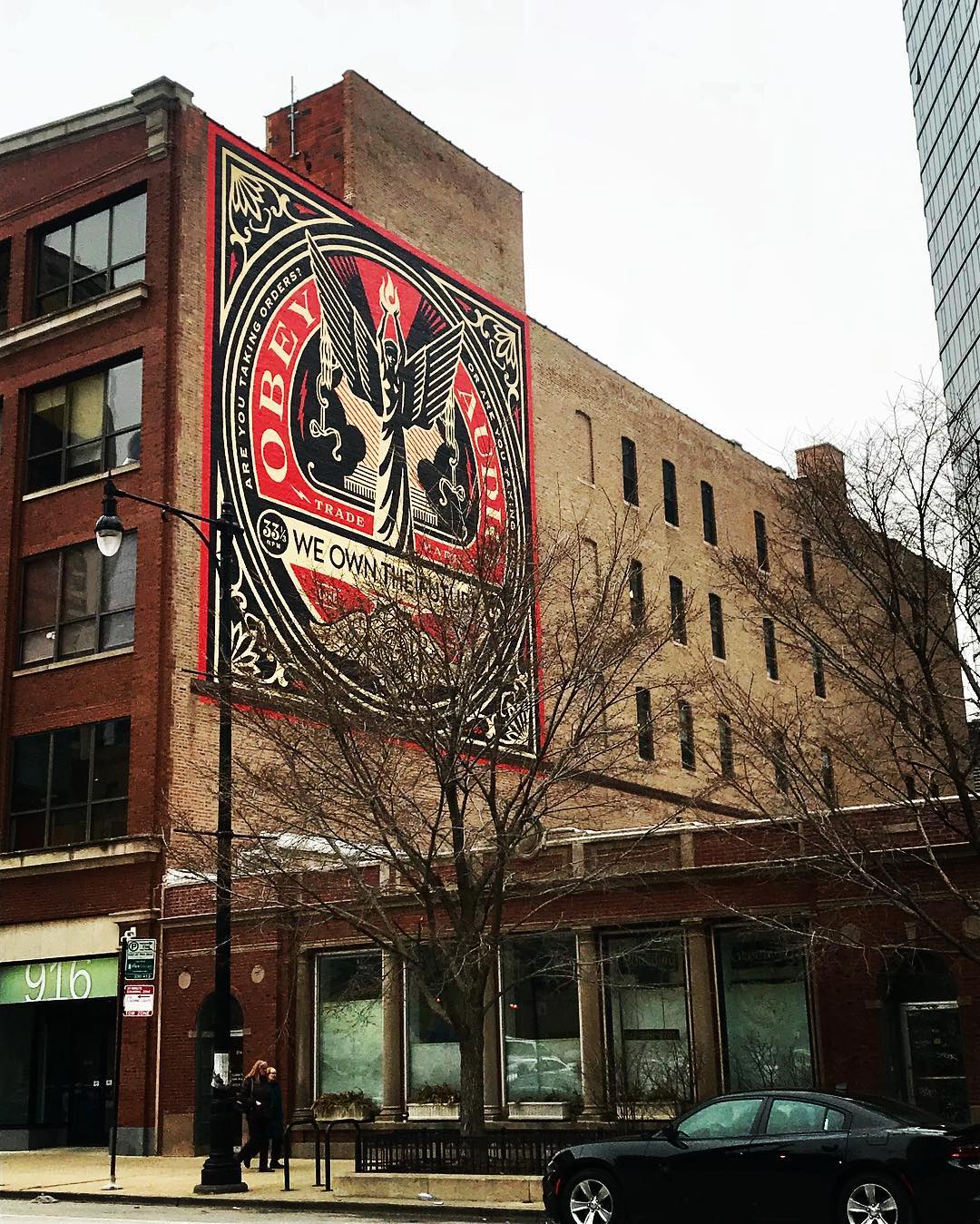 mural in Chicago by artist Shepard Fairey.