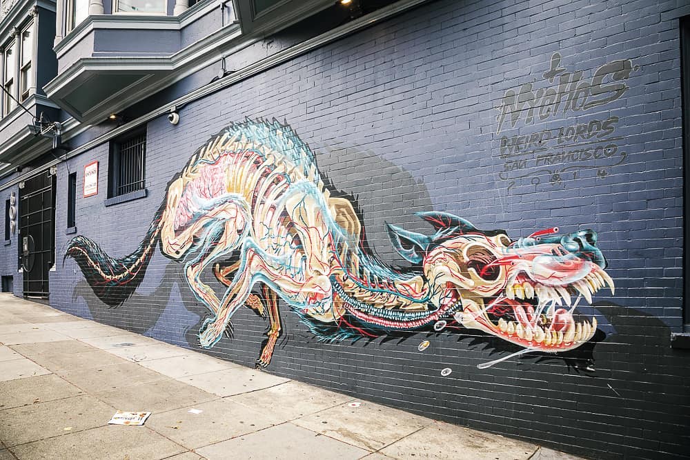 mural in San Francisco by artist Nychos.
