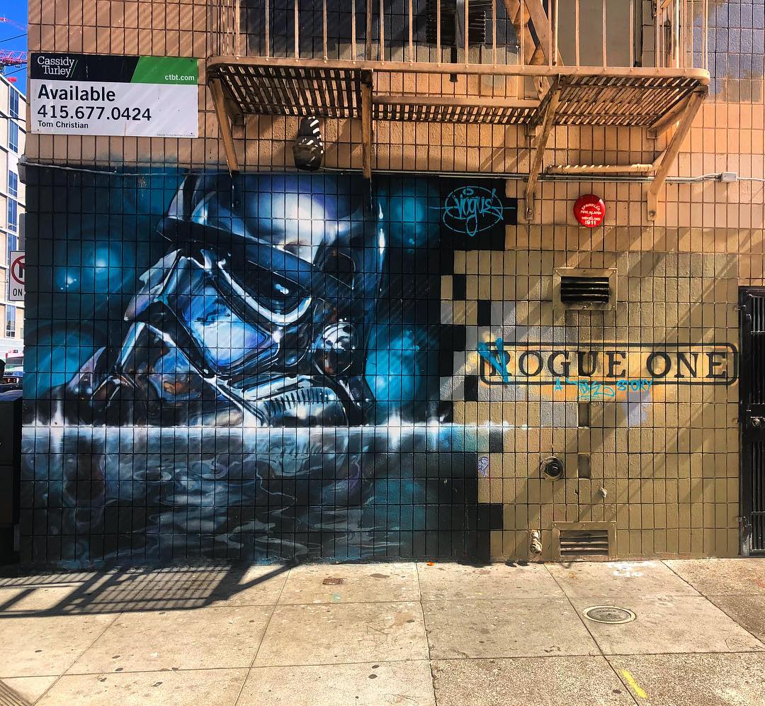 mural in San Francisco by artist Vogue. Tagged: movies, Rogue One, Star Wars