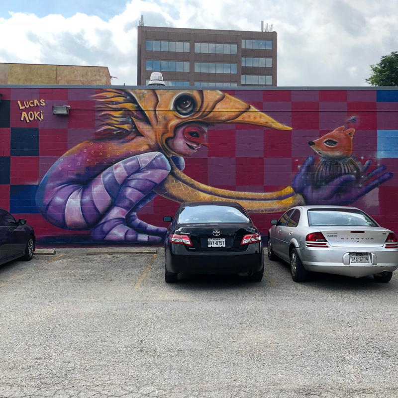 mural in Austin by artist Lucas Aoki.