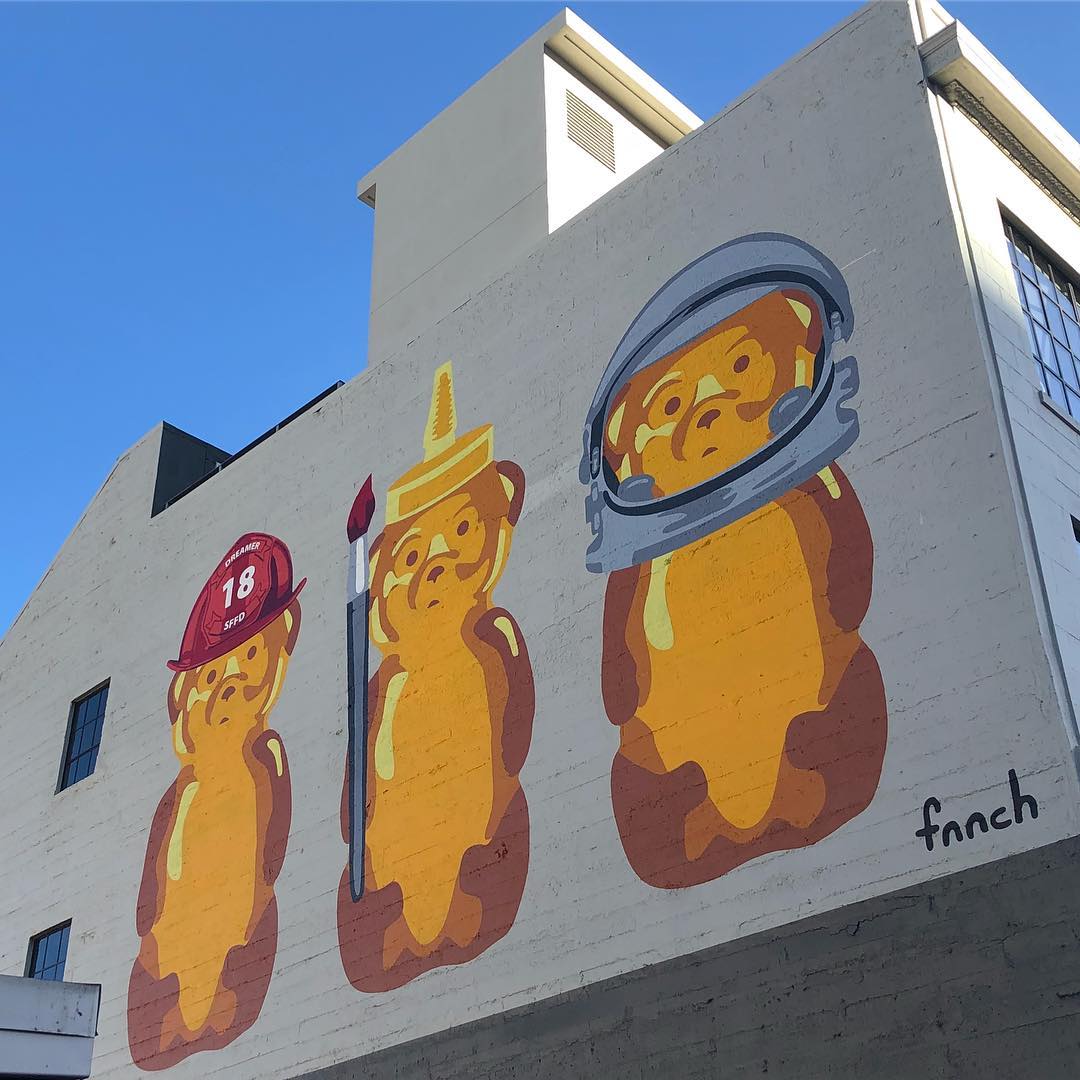 mural in San Francisco by artist fnnch.