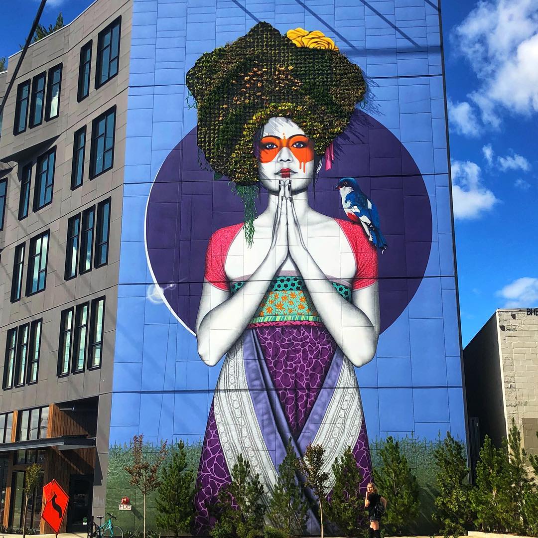 mural in Portland by artist Fin Dac.