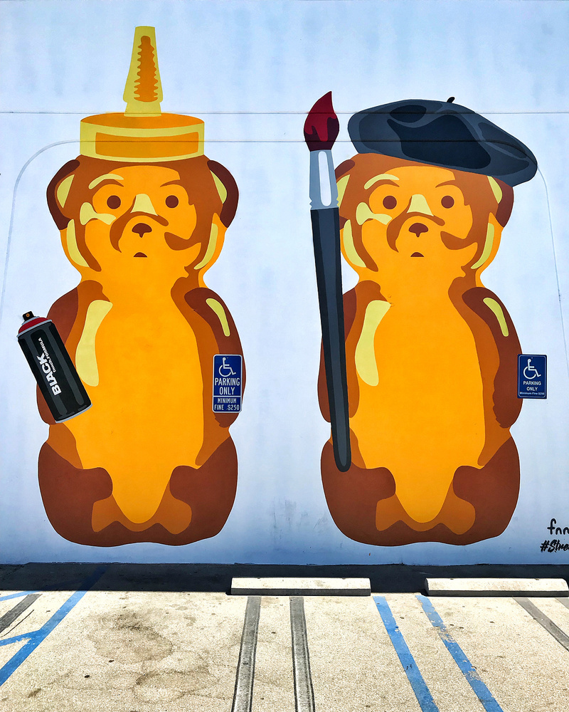 mural in Los Angeles by artist fnnch.