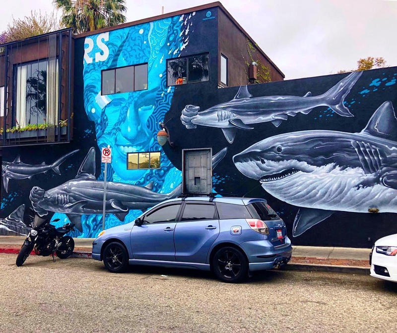 mural in Los Angeles by artist Tristan Eaton. Tagged: animals