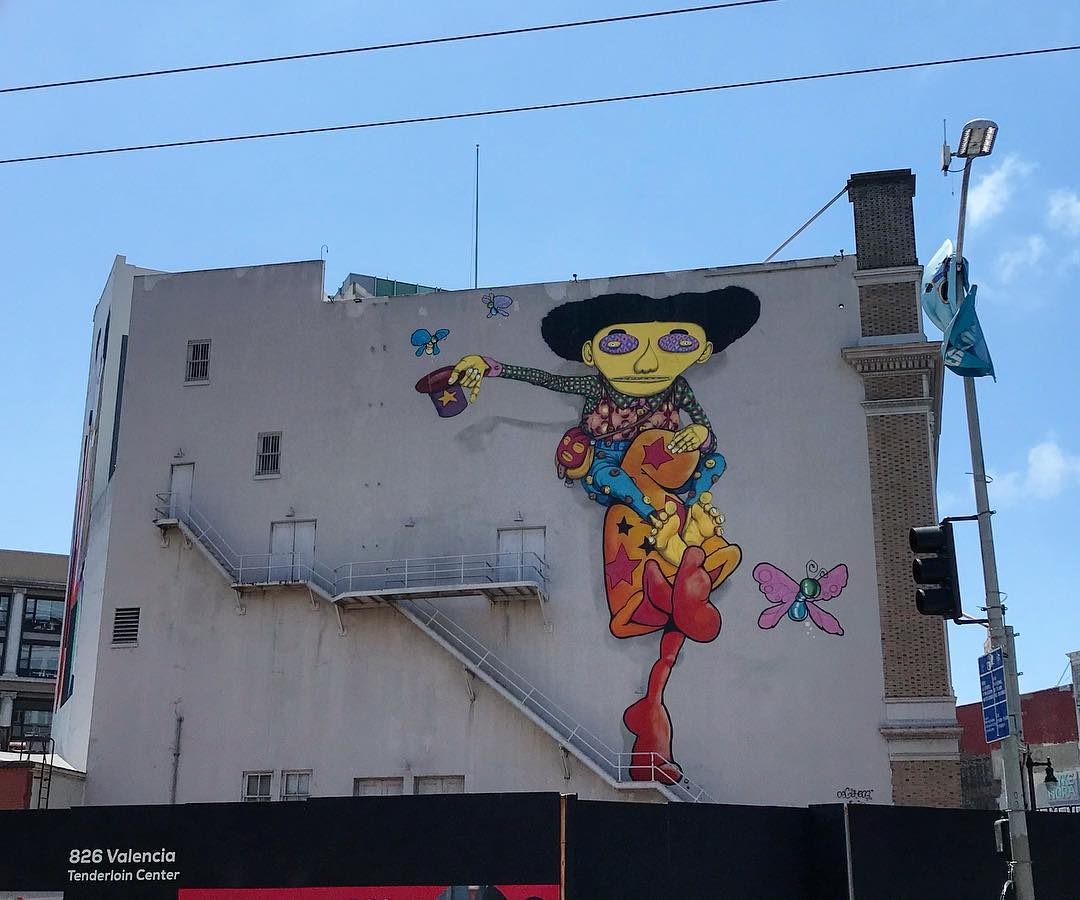 mural in San Francisco by artist osgemeos.