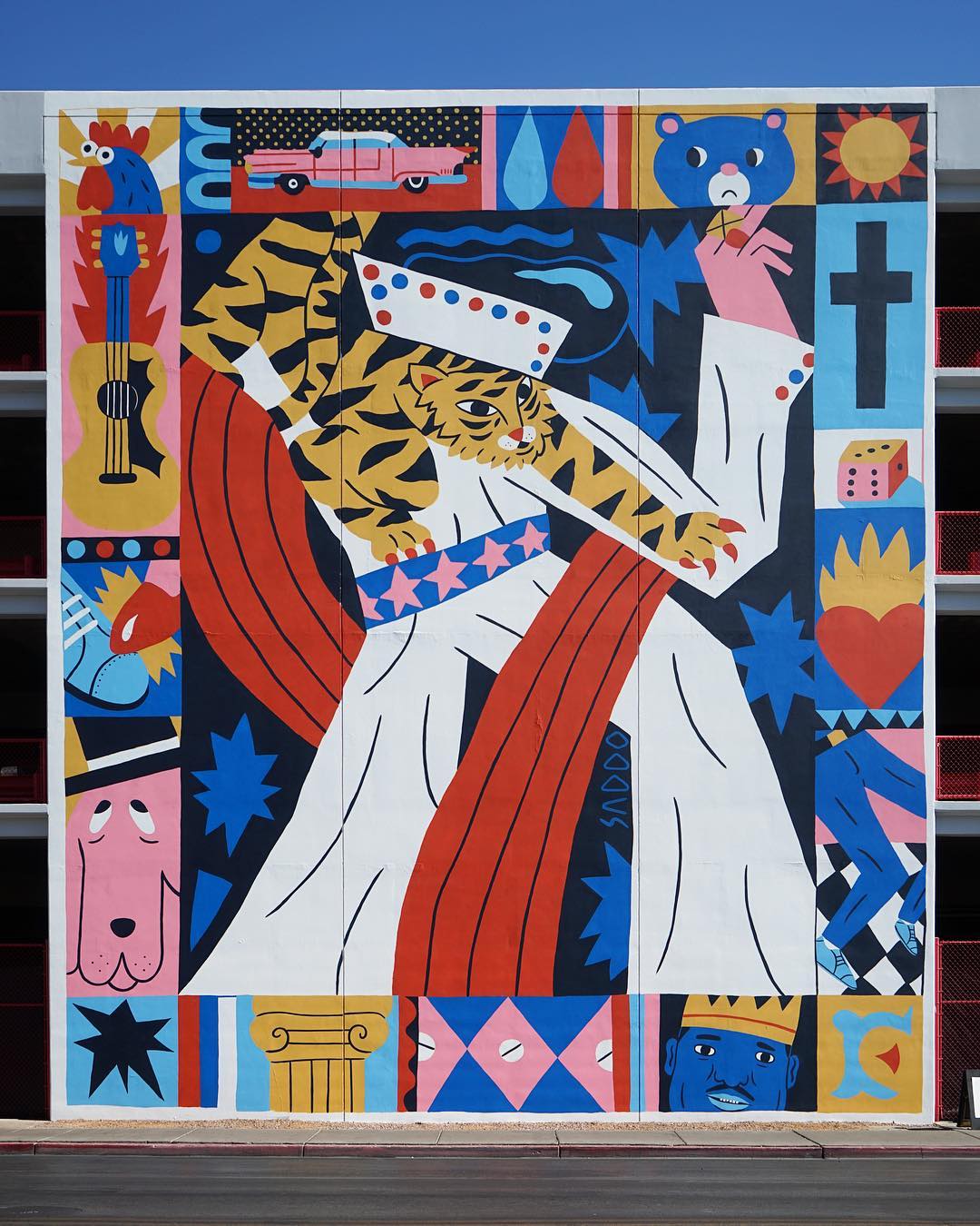 mural in Las Vegas by artist Saddo.