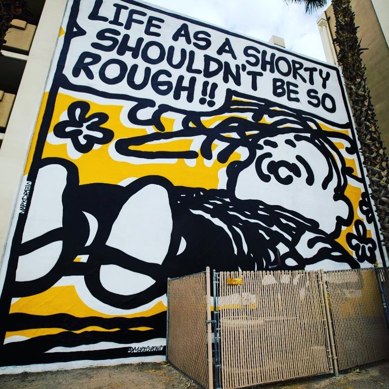 mural in Las Vegas by artist Mark Drew. Tagged: Charlie Brown, Linus