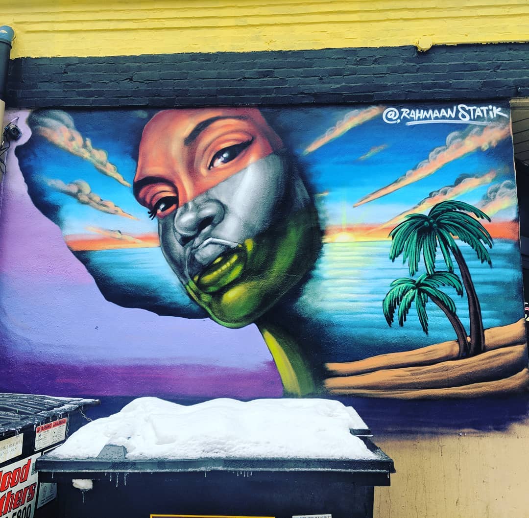 mural in Chicago by artist Rahmaan Statik.