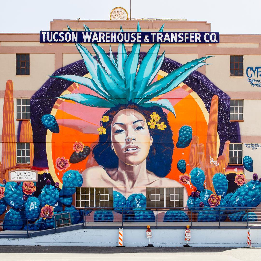 mural in Tucson by artist Cyfi.