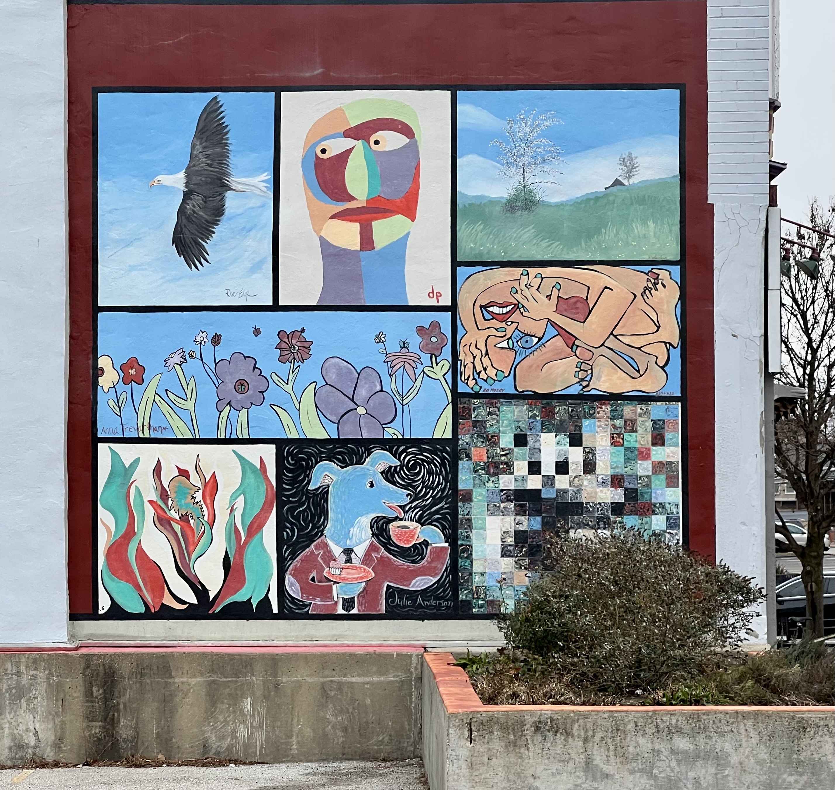 mural in Bloomington by artist unknown.