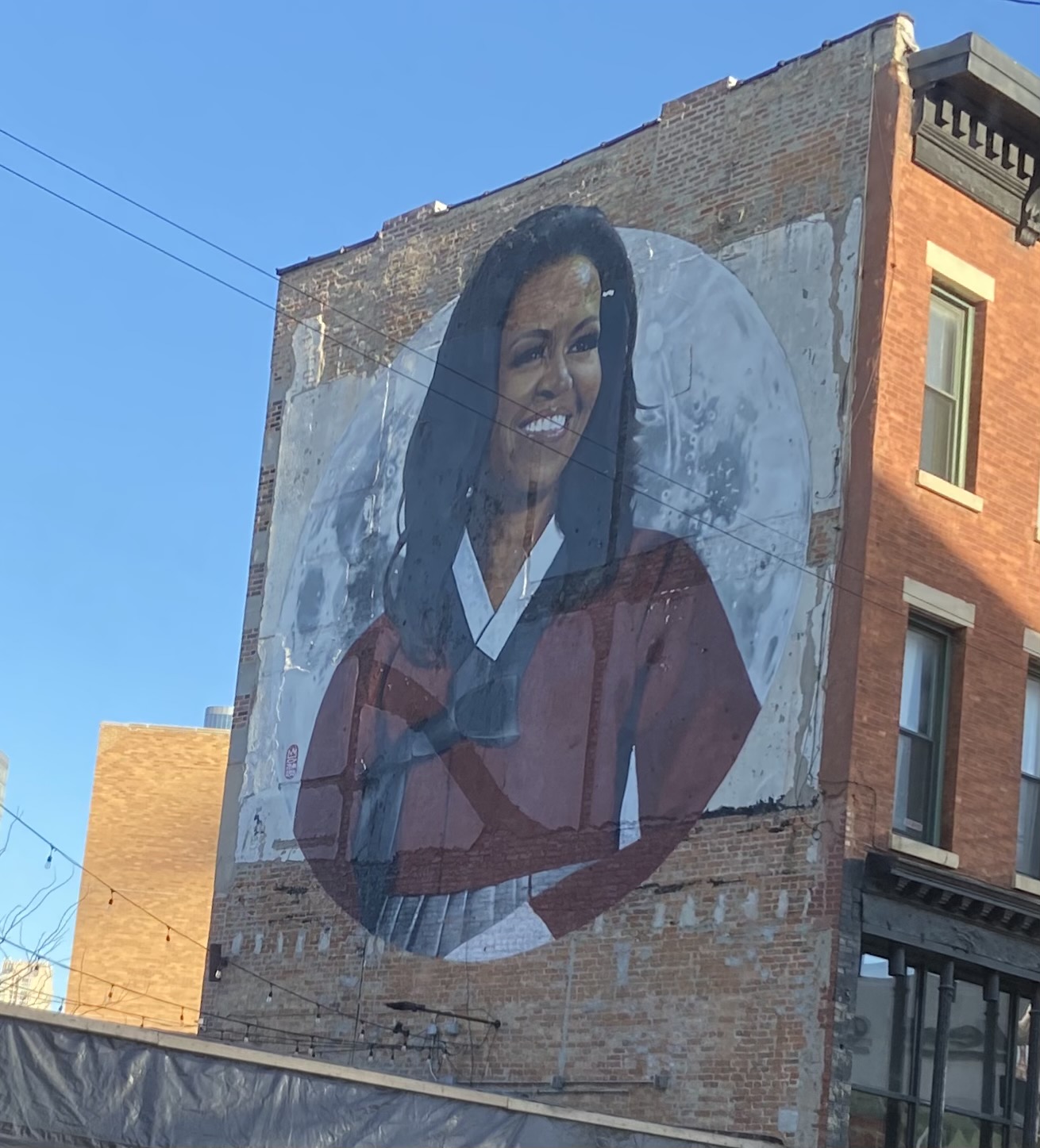 mural in Chicago by artist Royyal Dog. Tagged: Michelle Obama, political
