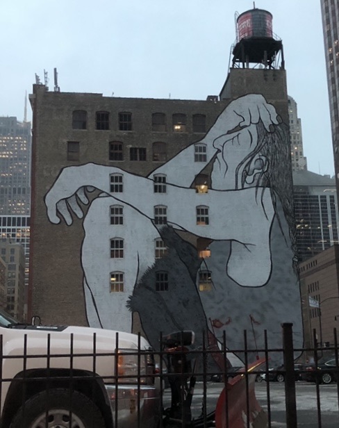mural in Chicago by artist Ella & Pitr.