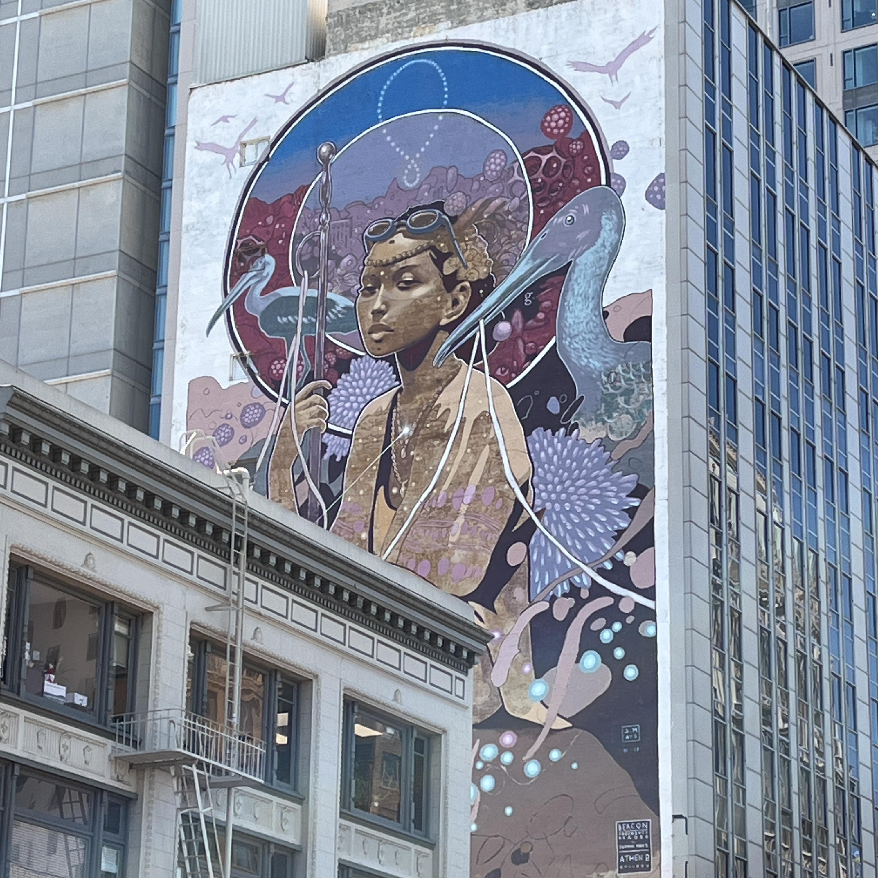 mural in Oakland by artist Joshua Mays.