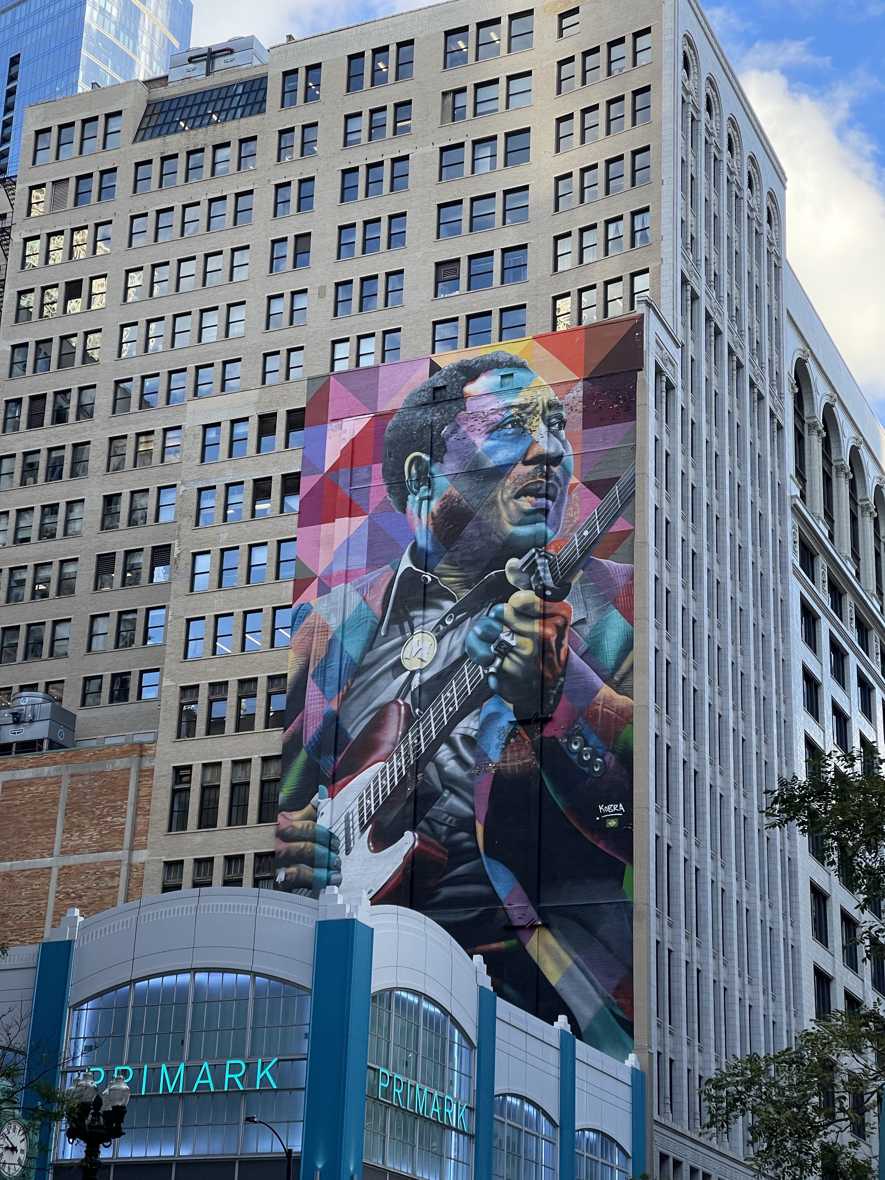 mural in Chicago by artist Eduardo Kobra. Tagged: Muddy Waters, music