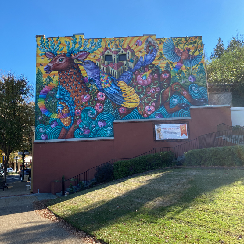 mural in Hot Springs by artist Danaé Brissonnet.