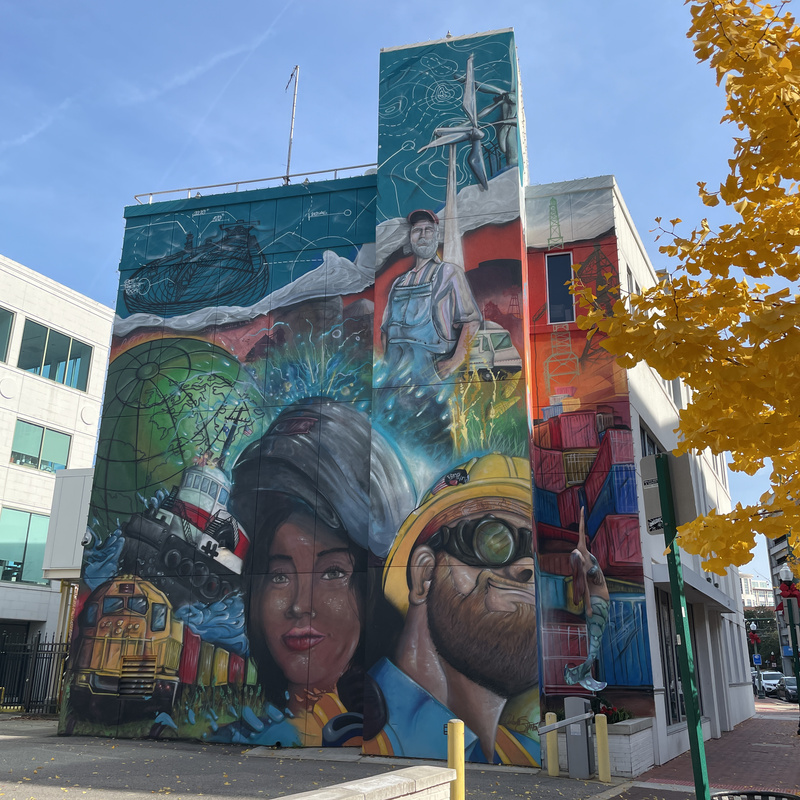 mural in Norfolk by artist Adam Stanton.