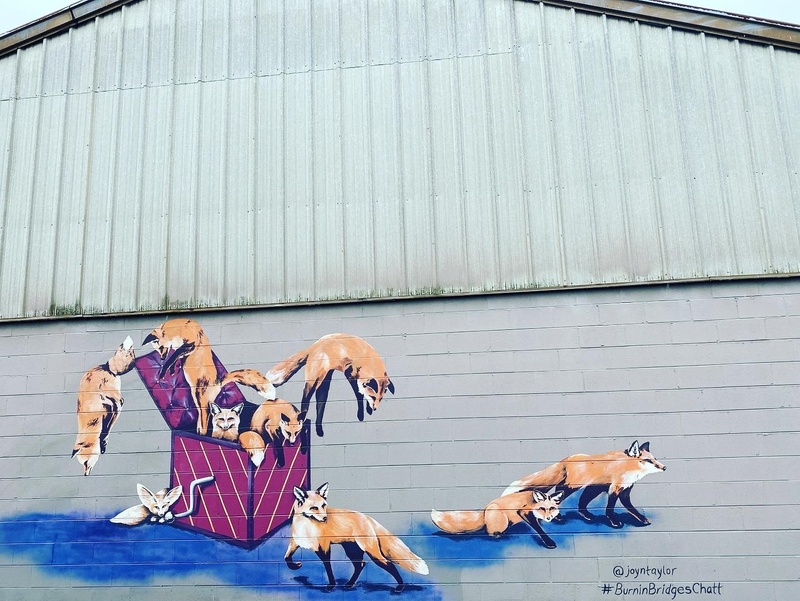 mural in Chattanooga by artist unknown.