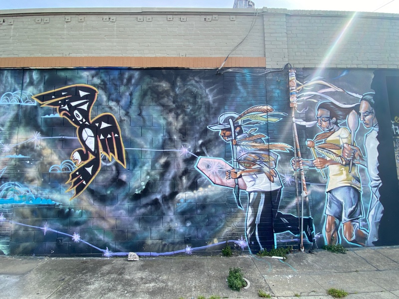mural in Oakland by artist unknown.