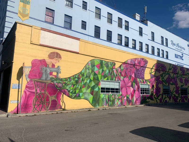 mural in Fairbanks by artist unknown.