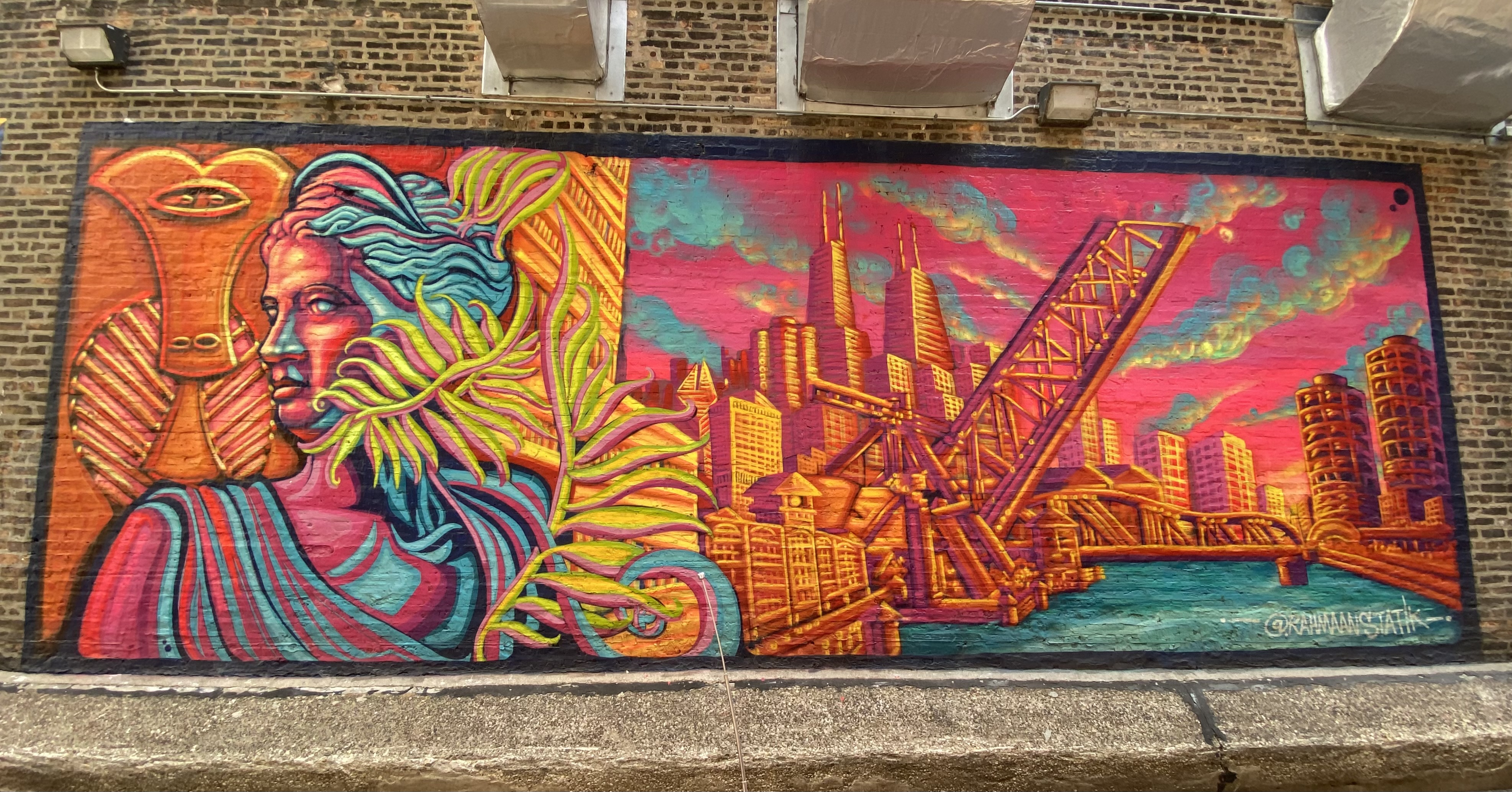 mural in Chicago by artist Rahmaan Statik.