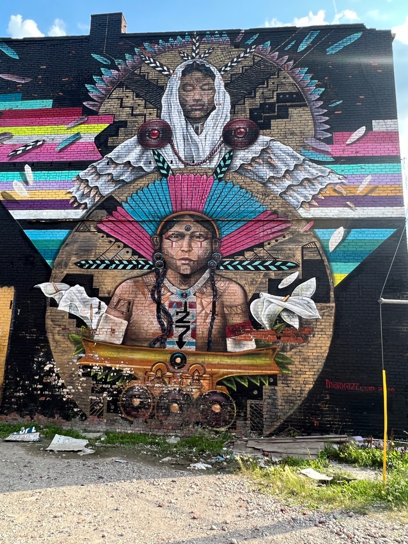 mural in Detroit by artist MARKA27.