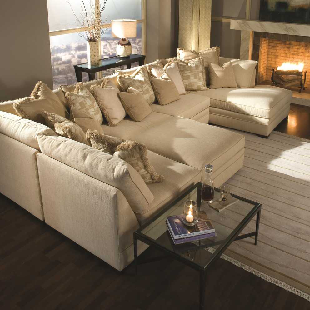 7100 Contemporary U Shape Sectional Sofa With Chaise Huntington In Cozy Sectional Sofas (Photo 12 of 15)