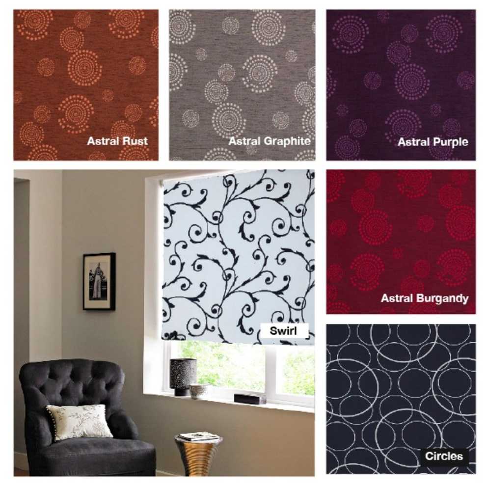 Curtain Patterned Roller Blind (12 of 15 Photos)