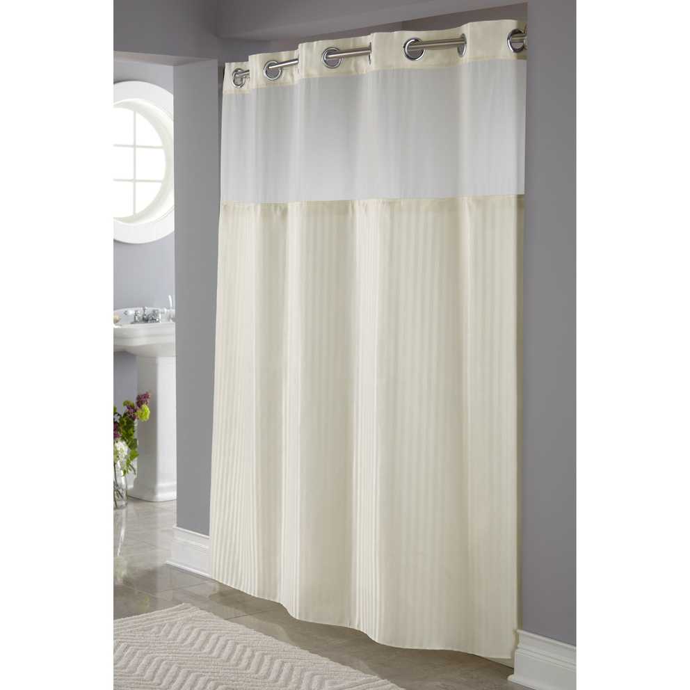 Curtain Hookless Fabric Shower Curtain Liner (6 of 25 Photos)