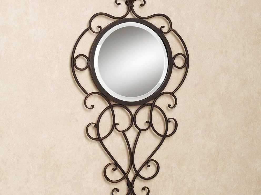 Mirror: Wrought Iron Bathroom Mirrors (#13 of 20 Photos)