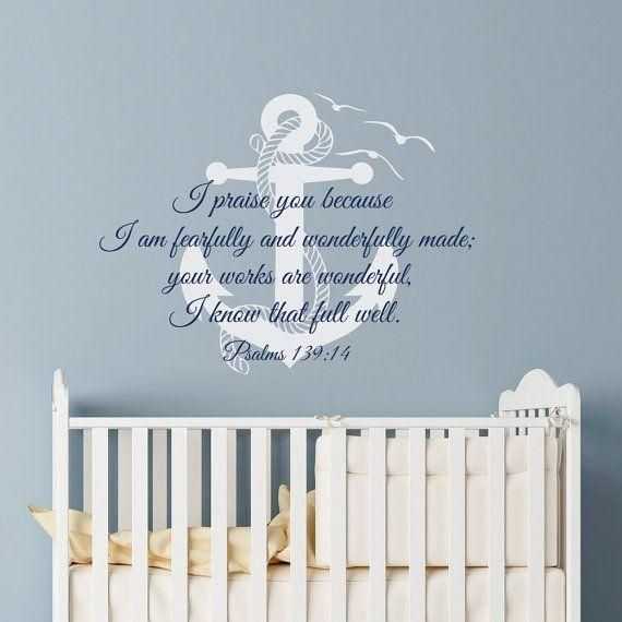 Wall Art Nursery Bible Verses Wall Decals (8 of 20 Photos)