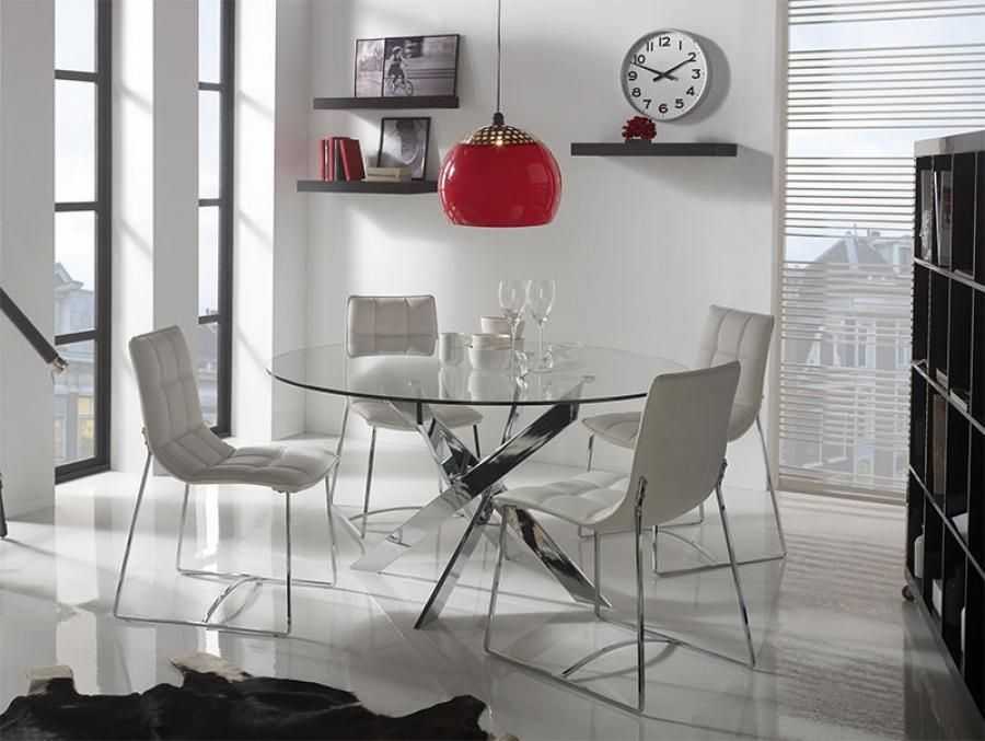 Featured Image of Glass And Chrome Dining Tables And Chairs