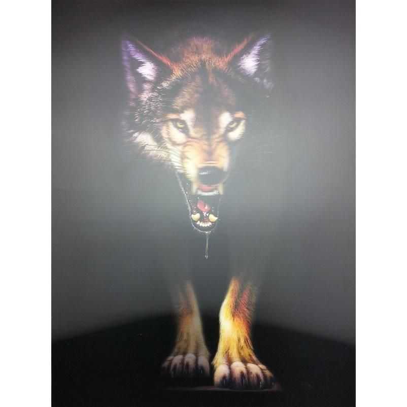New Wolf Lenticular 3D Picture Animal Poster Painting Home Decor With Wolf 3D Wall Art (Photo 4 of 20)