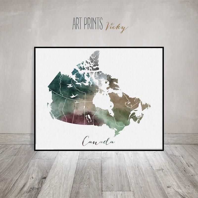 Wall Art Map Wall Art Canada (6 of 20 Photos)