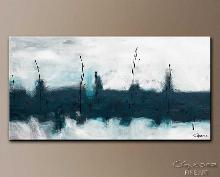 Oversized Abstract Wall Art – Blue Harbour – Huge Large Original Intended For Long Abstract Wall Art (Photo 11 of 20)