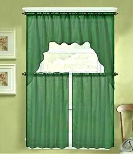 Sheer Swag Valances – Jjhome With Scroll Leaf 3 Piece Curtain Tier And Valance Sets (Photo 24 of 25)