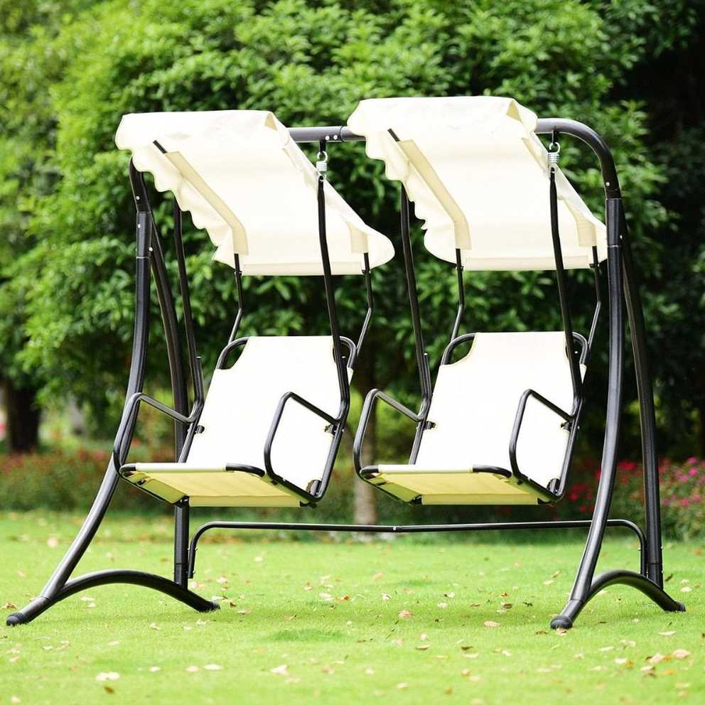 Us $142.99 |Giantex 2 Person Hammock Porch Swing Patio Outdoor Hanging  Loveseat Canopy Glider Swing Outdoor Furniture Op3540 On Aliexpress For 2 Person Hammock Porch Swing Patio Outdoor Hanging Loveseat Canopy Glider Swings (Photo 1 of 25)