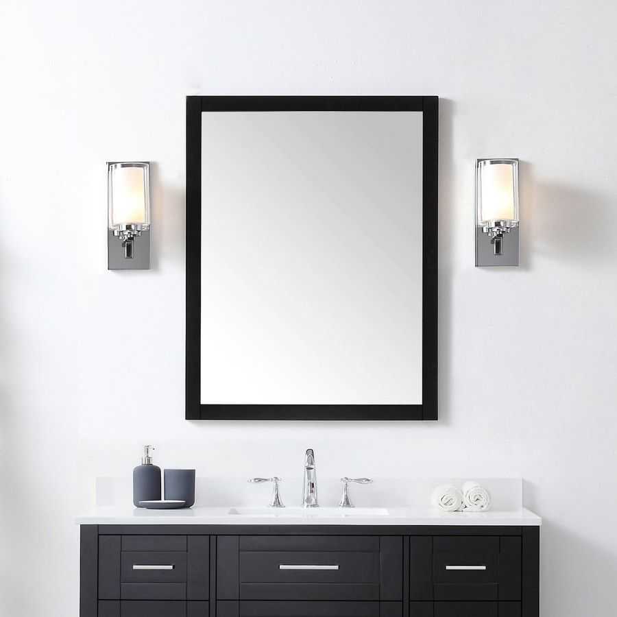 Black Rectangular Bathroom Mirrors At Lowes With Black Wall Mirrors 