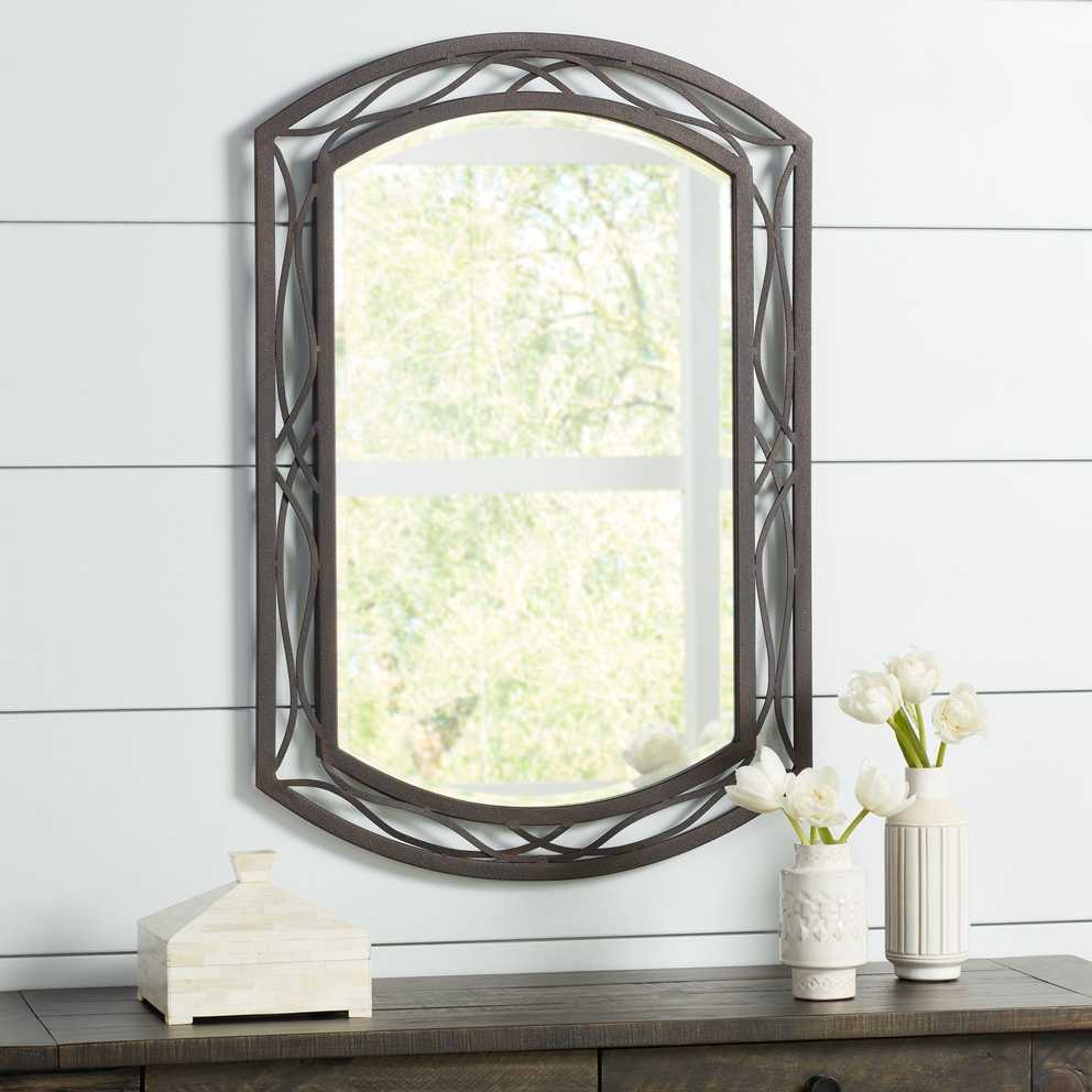 Franklin Iron Works Woven Bronze 24" X 35 1/2" Metal Wall Mirror With Silver And Bronze Wall Mirrors (Photo 11 of 15)