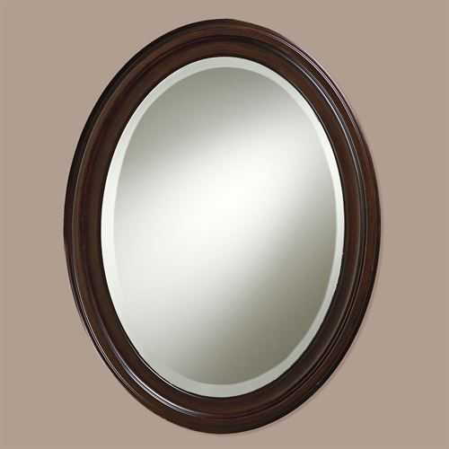 Loree Brown Oval Wall Mirror For Mocha Brown Wall Mirrors (Photo 3 of 15)