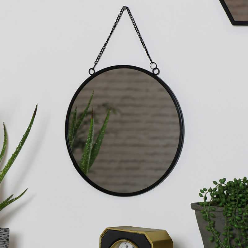 Mirror: Midnight Black Round Wall Mirrors (#8 of 15 Photos)